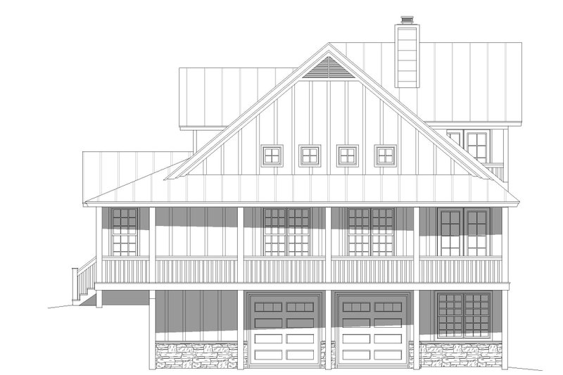 Home Plan - Exterior - Other Elevation 1 for Farmhouse House Plan #932-34 - 3 bed, 2 bath