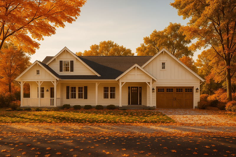 House Blueprint - Farmhouse Photo Plan #1109-26