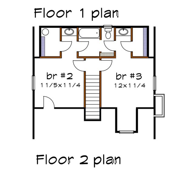 Dream House Plan - Cottage Floor Plan - Upper Floor Plan #79-156