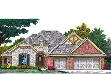 Tudor Style House Plan - 3 Beds 2 Baths 1895 Sq/Ft Plan #310-963