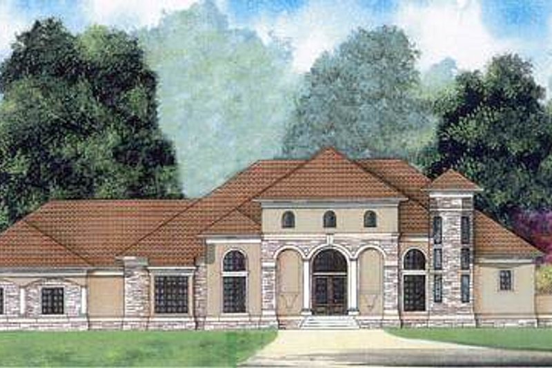 Home Plan - Mediterranean Exterior - Front Elevation Plan #119-325