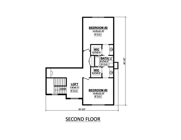 Country Floor Plan - Upper Floor Plan #1089-22