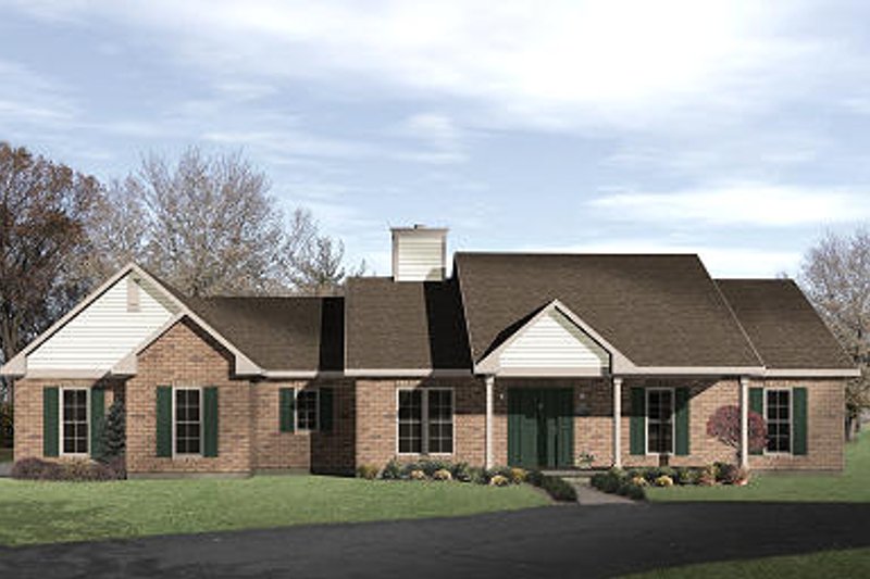 House Design - Ranch Exterior - Front Elevation Plan #22-517