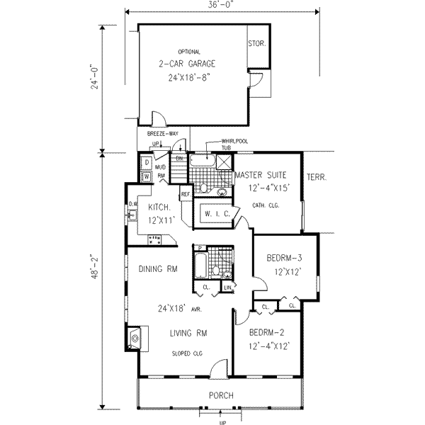 House Plan Design - Country Floor Plan - Main Floor Plan #3-114