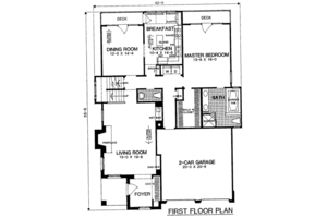 Floor Plan - Main Floor for Traditional House Plan #322-106 - 3 bed, 3.5 bath