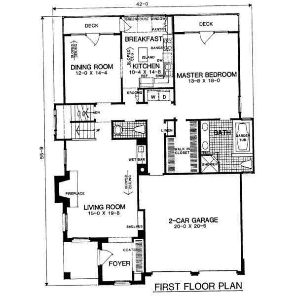 Traditional Floor Plan - Main Floor Plan #322-106