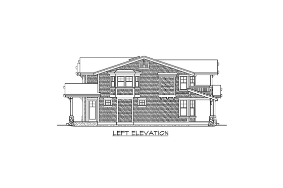 Exterior - Other Elevation 1 for Craftsman House Plan #132-164 - 4 bed, 3.5 bath