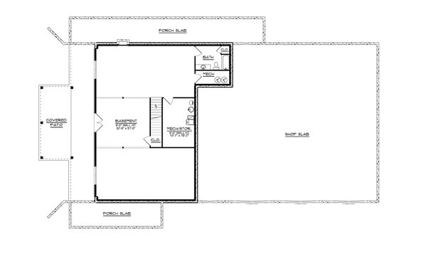 Barndominium Floor Plan - Lower Floor Plan #1064-375