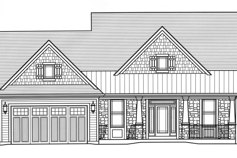 European Style House Plan - 4 Beds 2.5 Baths 2025 Sq/Ft Plan #46-889