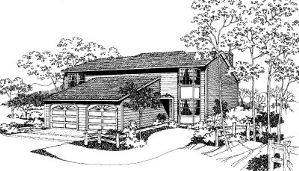 Exterior - Front Elevation 2 for Modern House Plan #303-200 - 3 bed, 2 bath
