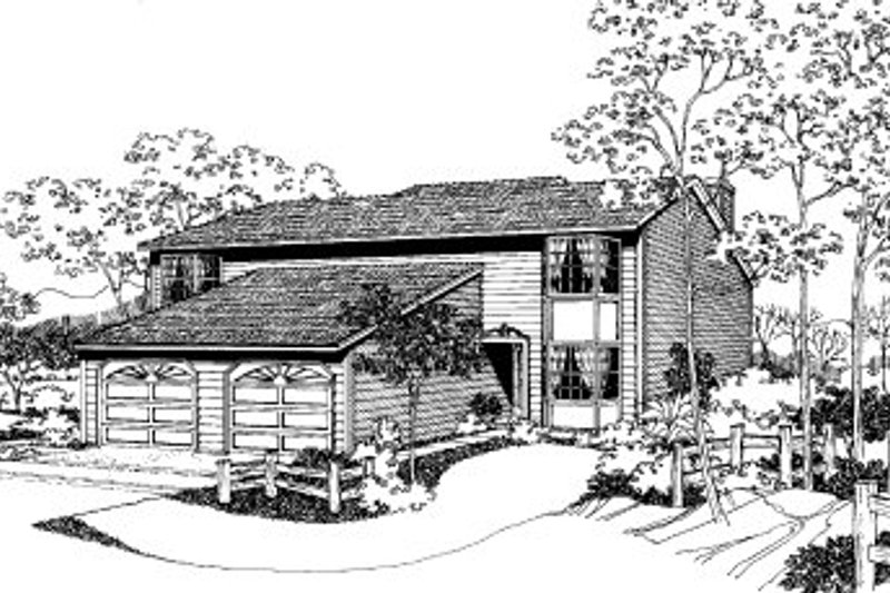 Exterior - Front Elevation 2 for Modern House Plan #303-200 - 3 bed, 2 bath