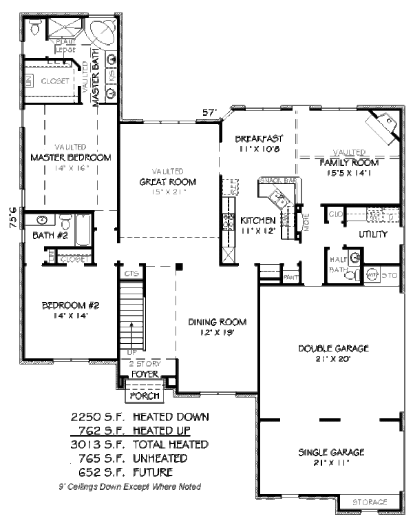 European Floor Plan - Main Floor Plan #424-20