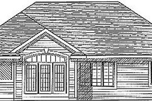Exterior - Rear Elevation for Traditional House Plan #70-129 - 3 bed, 2 bath