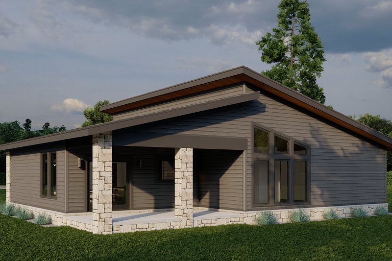 House Blueprint - Exterior - Other Elevation 2 for Farmhouse House Plan #923-442 - 3 bed, 2 bath