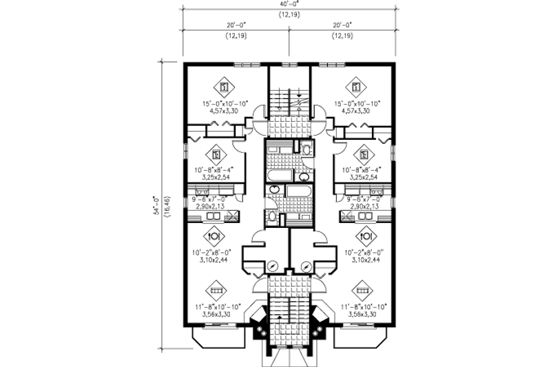 Home Plan - Floor Plan - Upper Floor for Contemporary House Plan #25-4225 - 2 bed, 1 bath