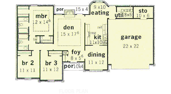 Traditional Floor Plan - Main Floor Plan #16-117