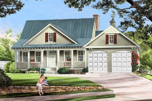 Architectural House Design - Farmhouse Exterior - Front Elevation Plan #137-273
