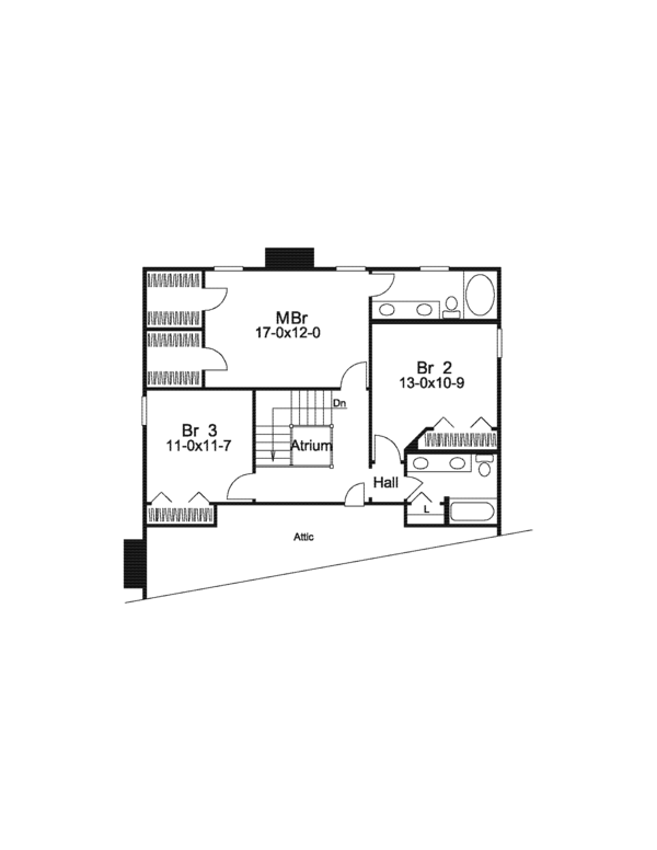 Floor Plan - Upper Floor Plan #57-585