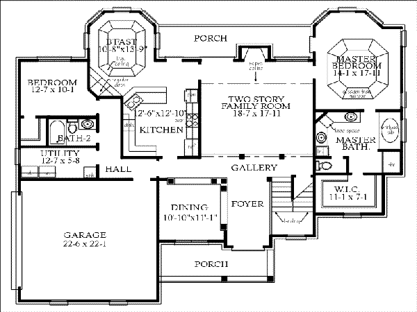 European Floor Plan - Main Floor Plan #69-145