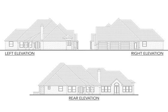 Exterior - Other Elevation for European House Plan #80-194 - 4 bed, 3 bath