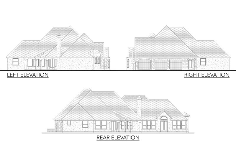 Home Plan - Exterior - Other Elevation for European House Plan #80-194 - 4 bed, 3 bath