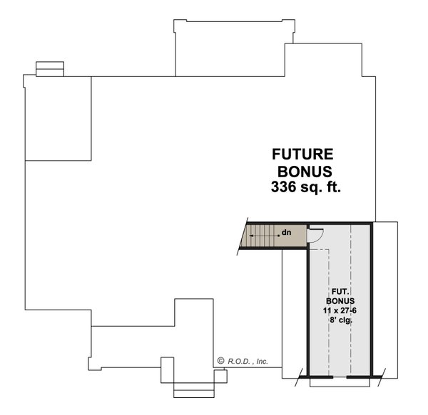 Farmhouse Floor Plan - Upper Floor Plan #51-1239