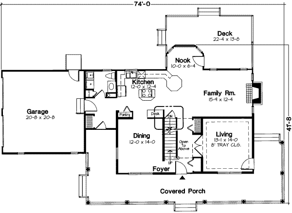 Country Floor Plan - Main Floor Plan #312-472