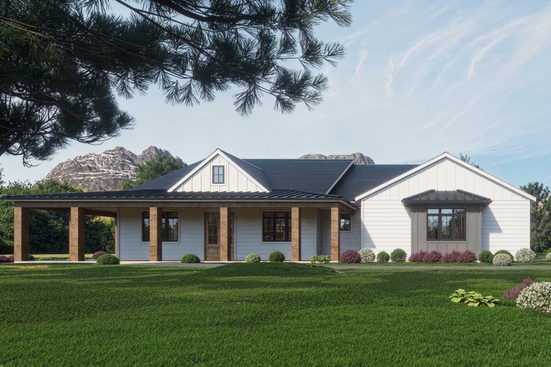 Architectural House Design - Exterior - Front Elevation 3 for Farmhouse House Plan #1112-15 - 4 bed, 3 bath