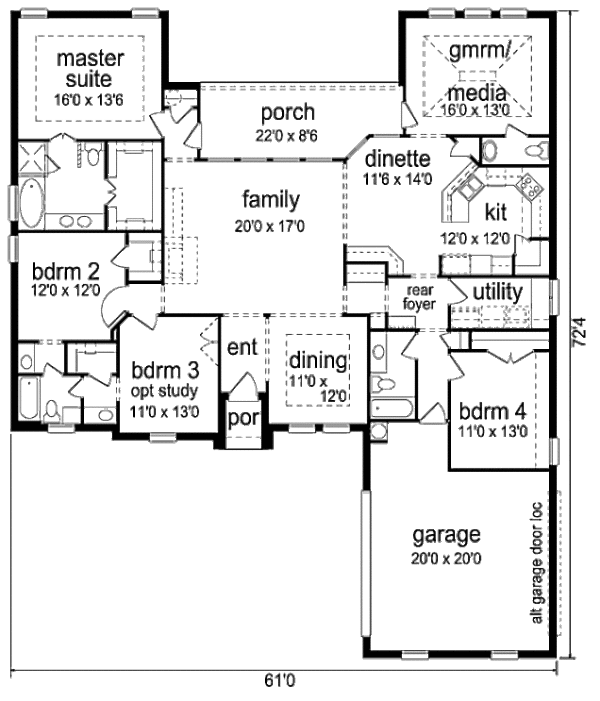 Home Plan - European Floor Plan - Main Floor Plan #84-483