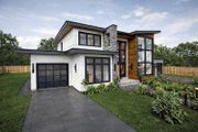 Contemporary Style House Plan - 3 Beds 3.5 Baths 3680 Sq/Ft Plan #1101-53 Exterior 