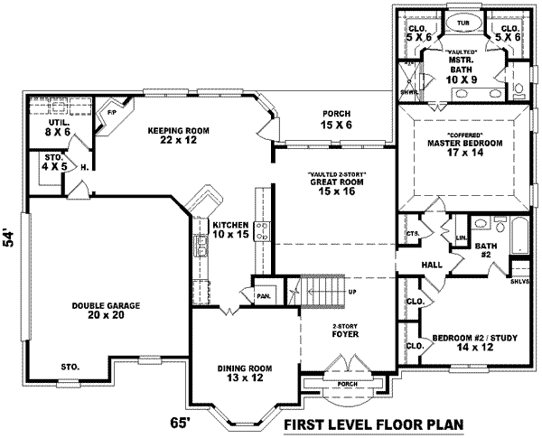 European Floor Plan - Main Floor Plan #81-1072