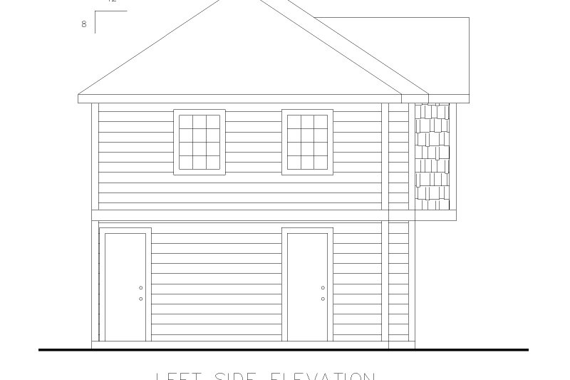 Home Plan - Exterior - Other Elevation for Traditional House Plan #117-254 - 3 bed, 2 bath