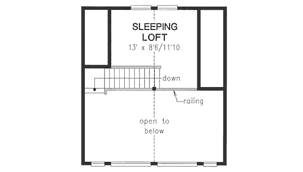 Architectural House Design - Cabin Floor Plan - Upper Floor Plan #18-4505