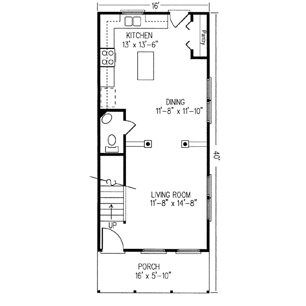 Farmhouse Floor Plan - Main Floor Plan #410-248