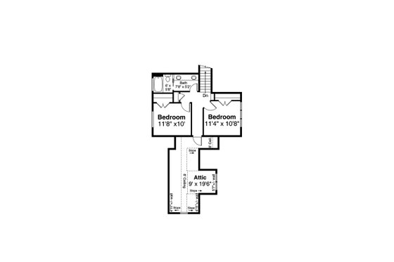 Floor Plan - Upper Floor for Craftsman House Plan #124-1213 - 3 bed, 2.5 bath