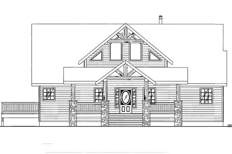 Dream House Plan - Cabin Exterior - Front Elevation Plan #117-770