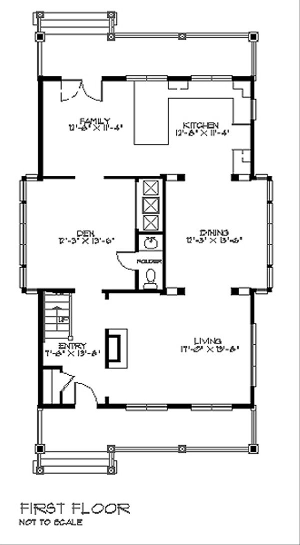 Craftsman Floor Plan - Main Floor Plan #528-3