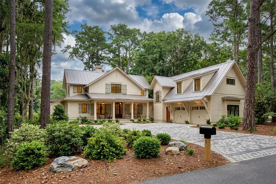 Exterior - Front Elevation 1 for Country House Plan #928-13 - 3 bed, 3.5 bath