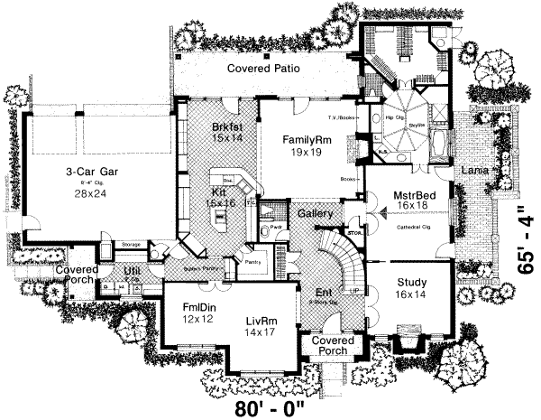 European Floor Plan - Main Floor Plan #310-196