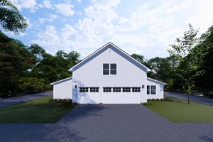 Exterior - Rear Elevation for Farmhouse House Plan #513-2254 - 4 bed, 3 bath