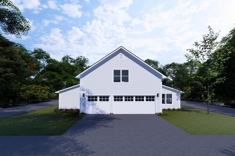 Architectural House Design - Exterior - Rear Elevation for Farmhouse House Plan #513-2254 - 4 bed, 3 bath