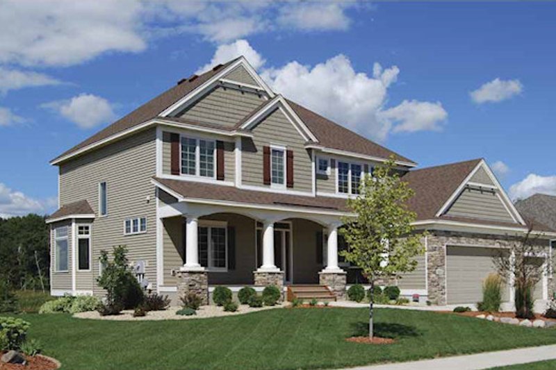 House Blueprint - Craftsman Exterior - Front Elevation Plan #320-490