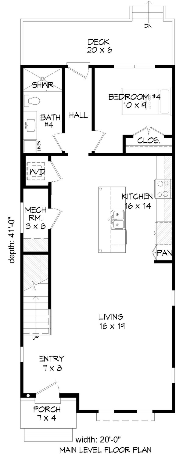 House Blueprint - Contemporary Floor Plan - Main Floor Plan #932-1389