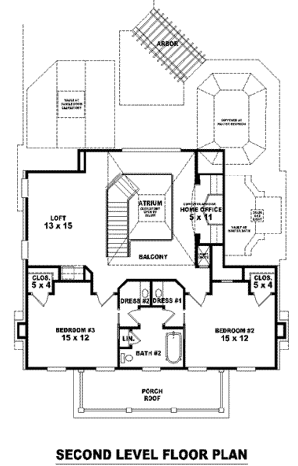 Southern Floor Plan - Upper Floor Plan #81-1108