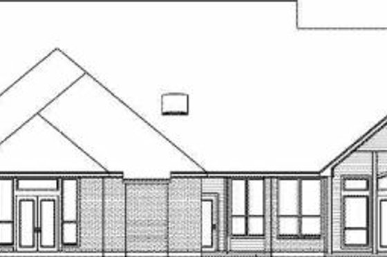 Exterior - Rear Elevation for European House Plan #84-153 - 4 bed, 2.5 bath