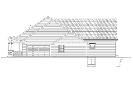 Exterior - Front Elevation 3 for Traditional House Plan #20-2445 - 3 bed, 2 bath