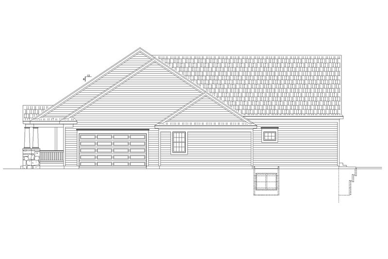 House Plan Design - Exterior - Front Elevation 3 for Traditional House Plan #20-2445 - 3 bed, 2 bath