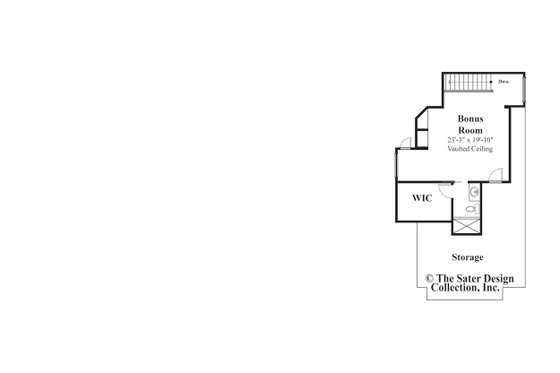 Floor Plan - Upper Floor for Mediterranean House Plan #930-491 - 3 bed, 4 bath
