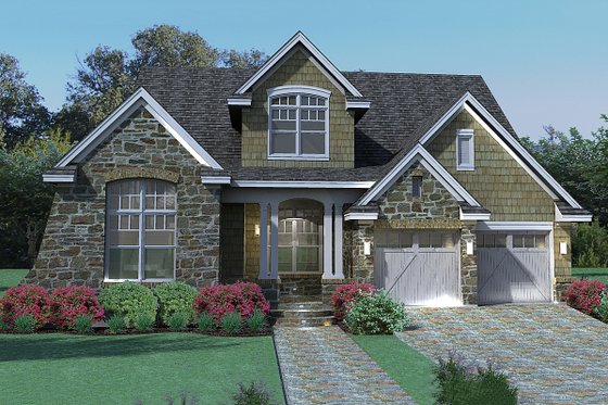 Exterior - Front Elevation 5 for Traditional House Plan #120-166 - 3 bed, 2.5 bath