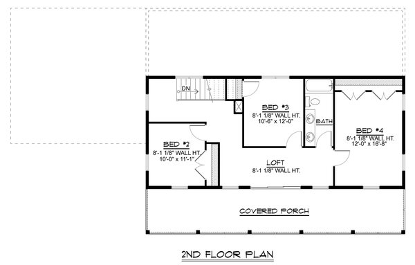 House Blueprint - Barndominium Floor Plan - Upper Floor Plan #1064-338